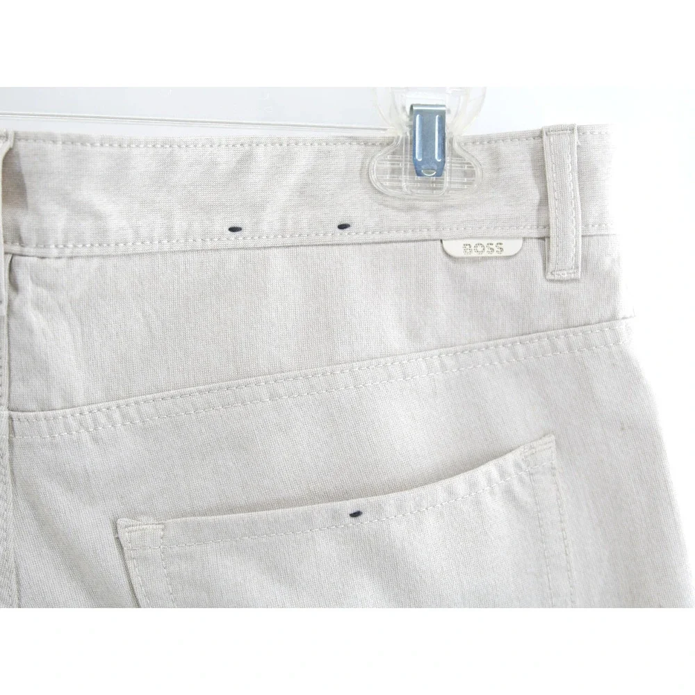 Hugo Boss Men Delaware Slim Fit White Chino Pants 33/30 Performance